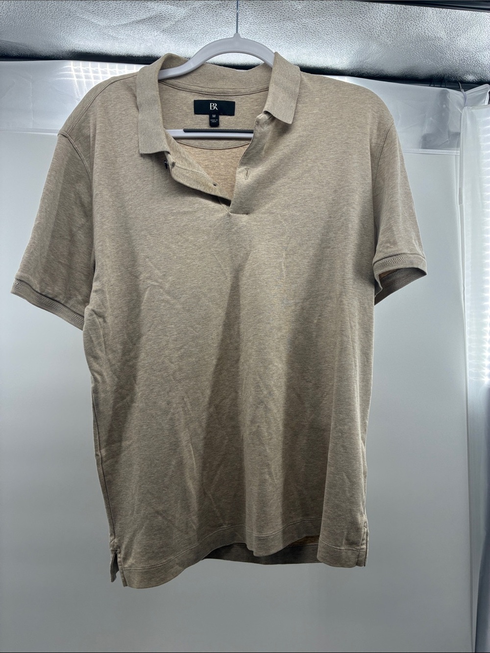 Banana Republic Men's Polo Shirt in Beige-Tan